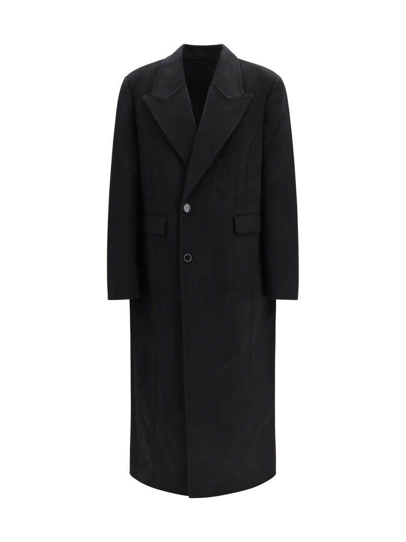 Séfr Séfr Long Wool and Cashmere Coat Black - World Class Fashion