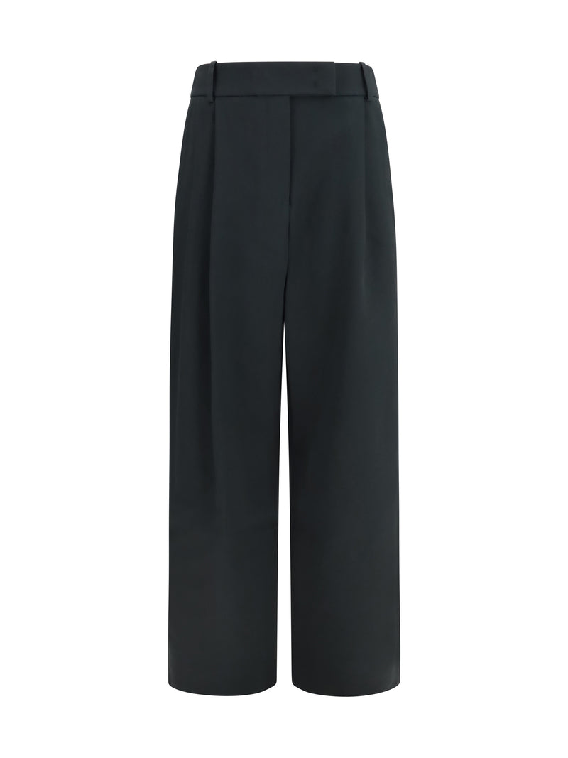 Giorgio Armani Giorgio Armani High-waisted Wide-leg Pants Swamp - World Class Fashion