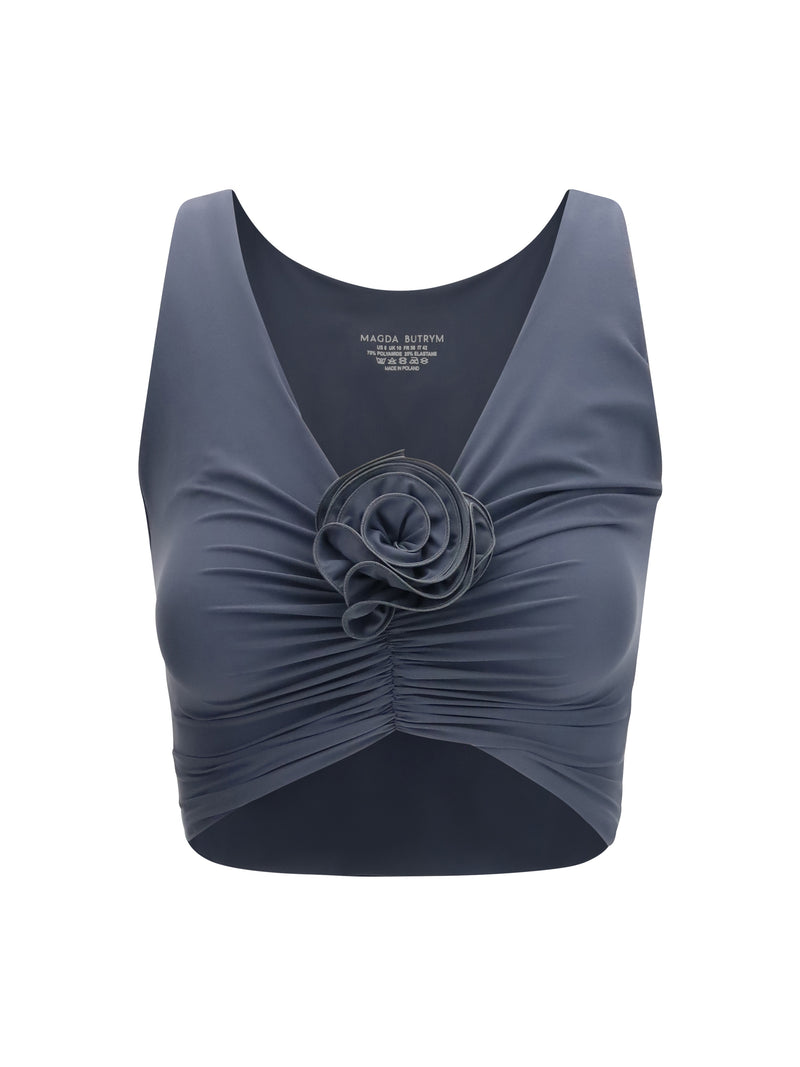 Magda Butrym Magda Butrym Ruched Flower Top - World Class Fashion