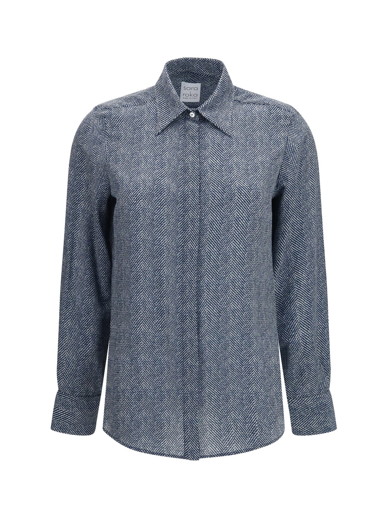 Sara Roka Sara Roka Becka Shirt Navy - World Class Fashion
