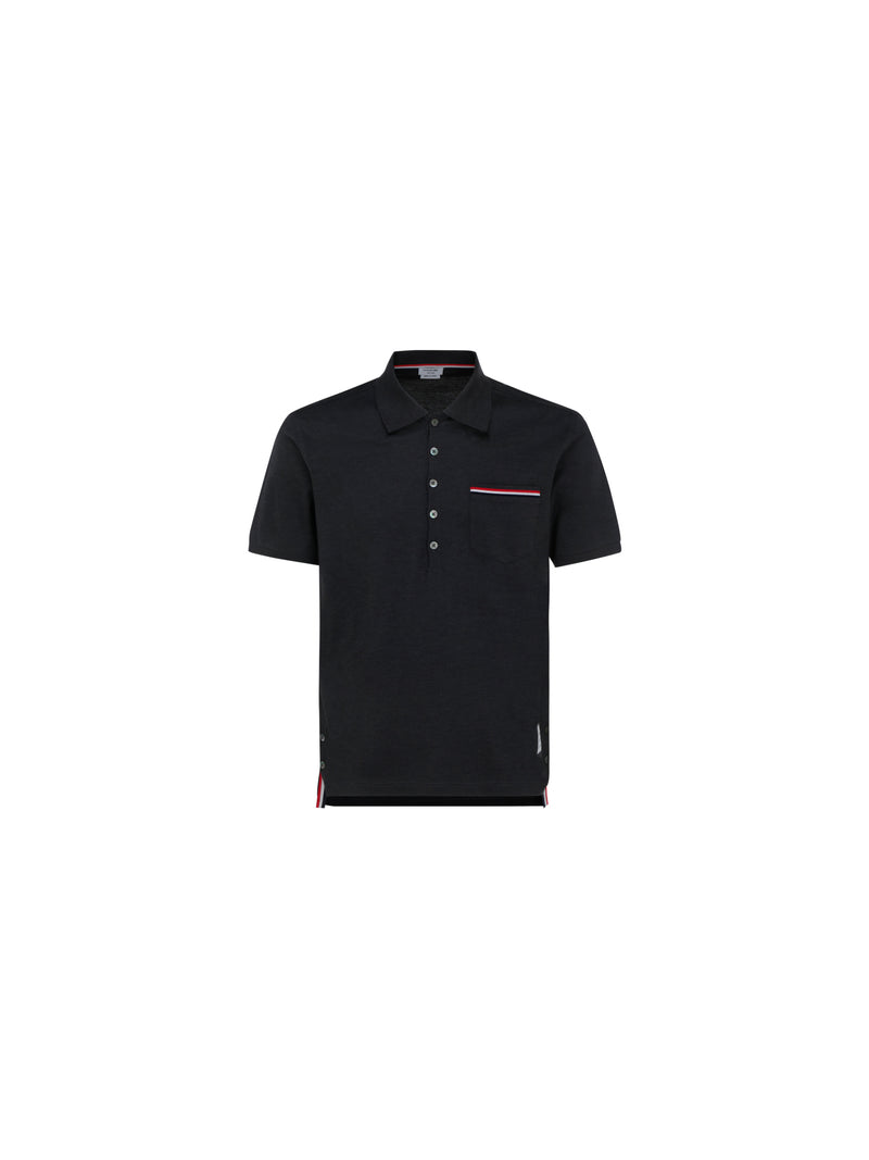 Thom Browne Thom Browne Short Sleeves Polo Dark Grey - World Class Fashion