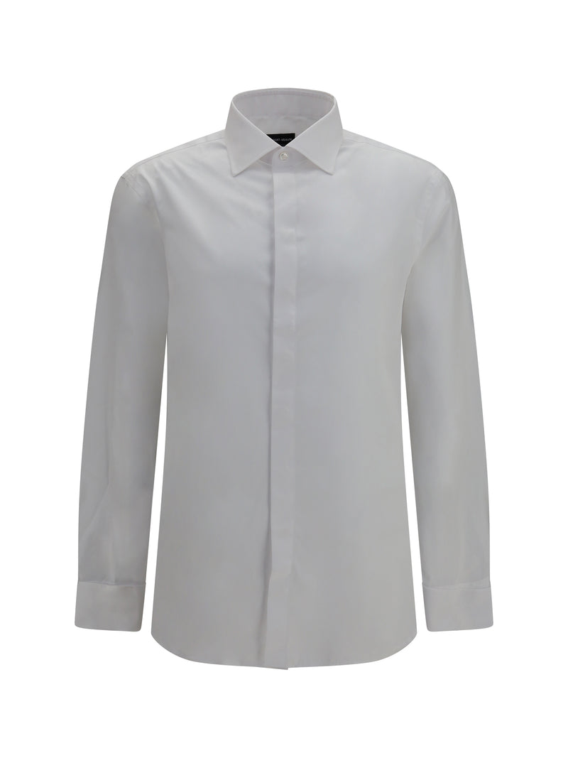 Giorgio Armani Giorgio Armani Soft Cotton Shirt Optical White - World Class Fashion