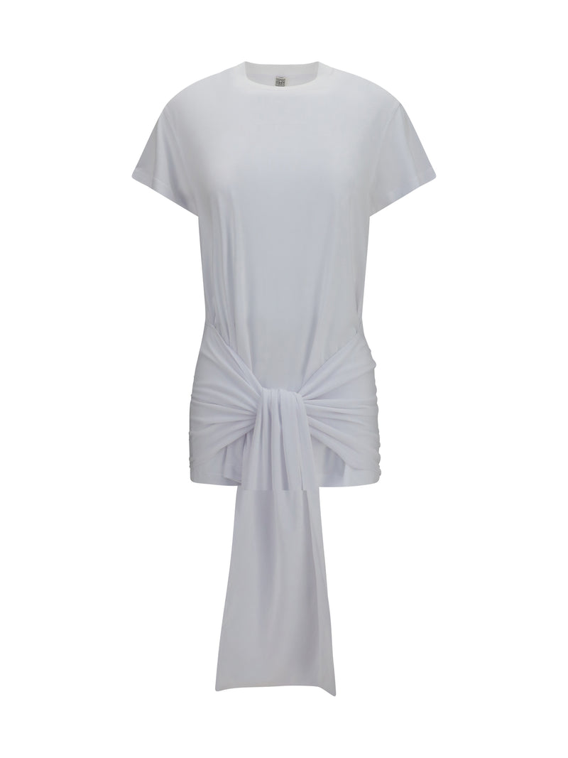 Toteme Toteme Draped-waist Jersey T-shirt White - World Class Fashion