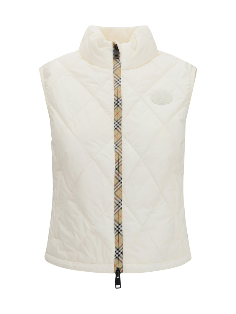 Burberry Burberry Cheswick Padded Sleeveless Gilet Tundra White - World Class Fashion