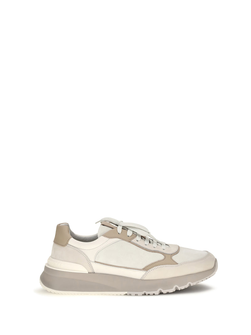 Brunello Cucinelli Brunello Cucinelli Leather Sneakers Optical Beige Men - World Class Fashion