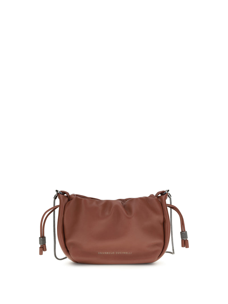 Brunello Cucinelli Brunello Cucinelli Bucket Mellow Mini Shoulder Bag Fire Brick - World Class Fashion