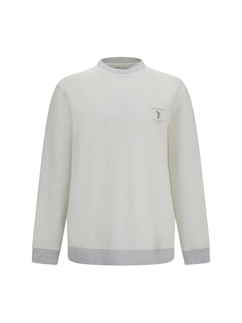 Brunello Cucinelli Brunello Cucinelli Cotton Sweatshirt Embroidery Off White - World Class Fashion