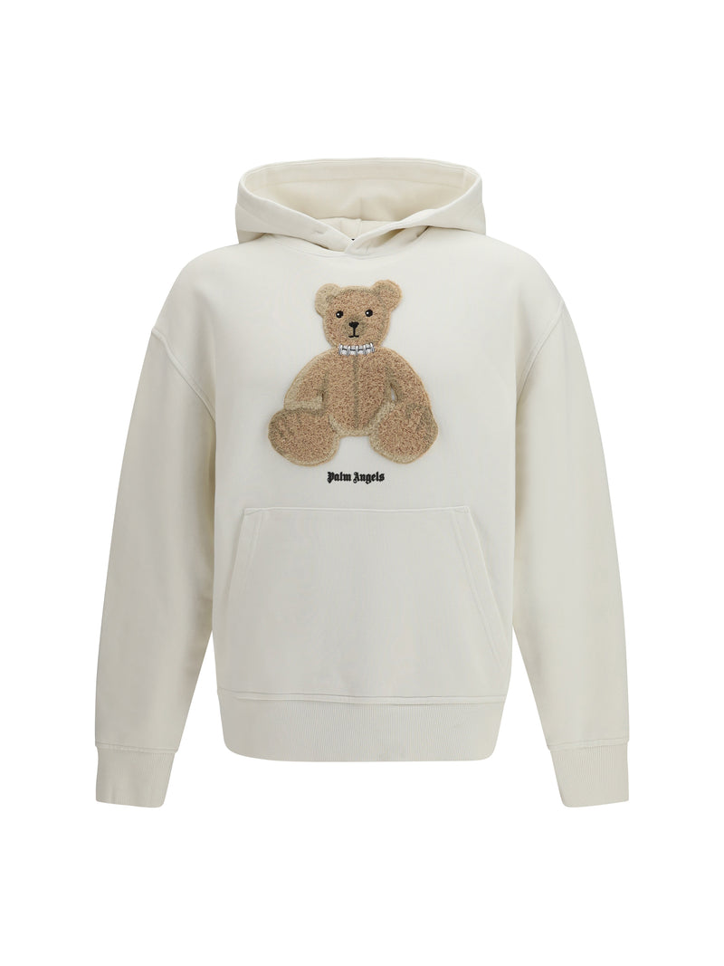 Palm Angels Palm Angels Bear Hoodie Off White Brown - World Class Fashion