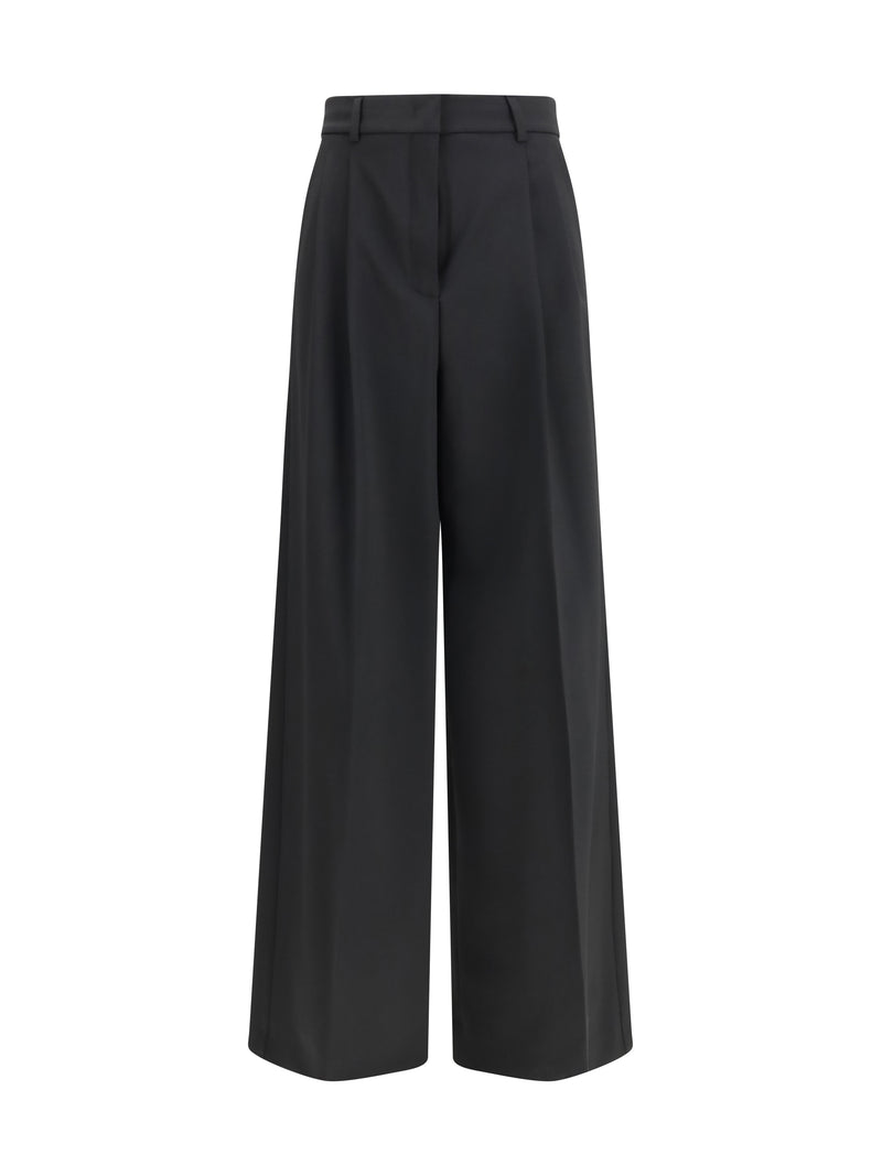 Max Mara Weekend Pantalones Plisados de Pernera Ancha Nero Max Mara Weekend - World Class Fashion