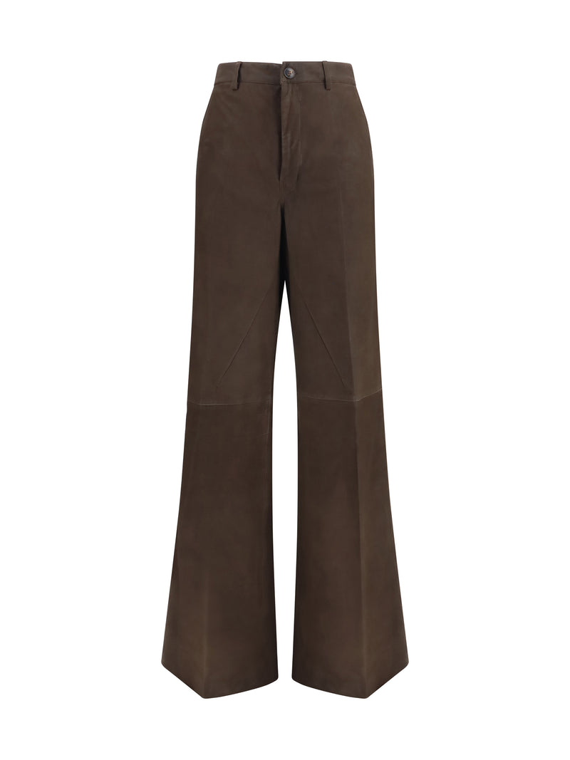 Rick Owens Rick Owens Wide-leg Suede Pants - World Class Fashion