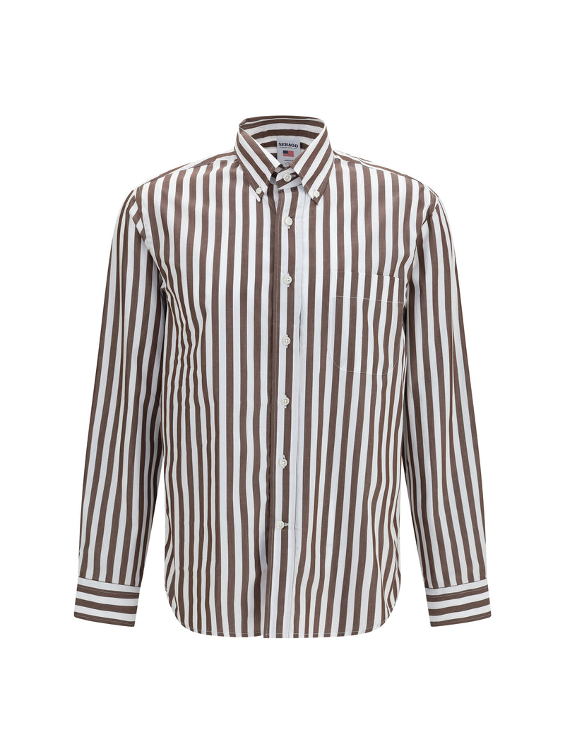 Sebago Sebago Nezinscot Shirt Brown-White - World Class Fashion