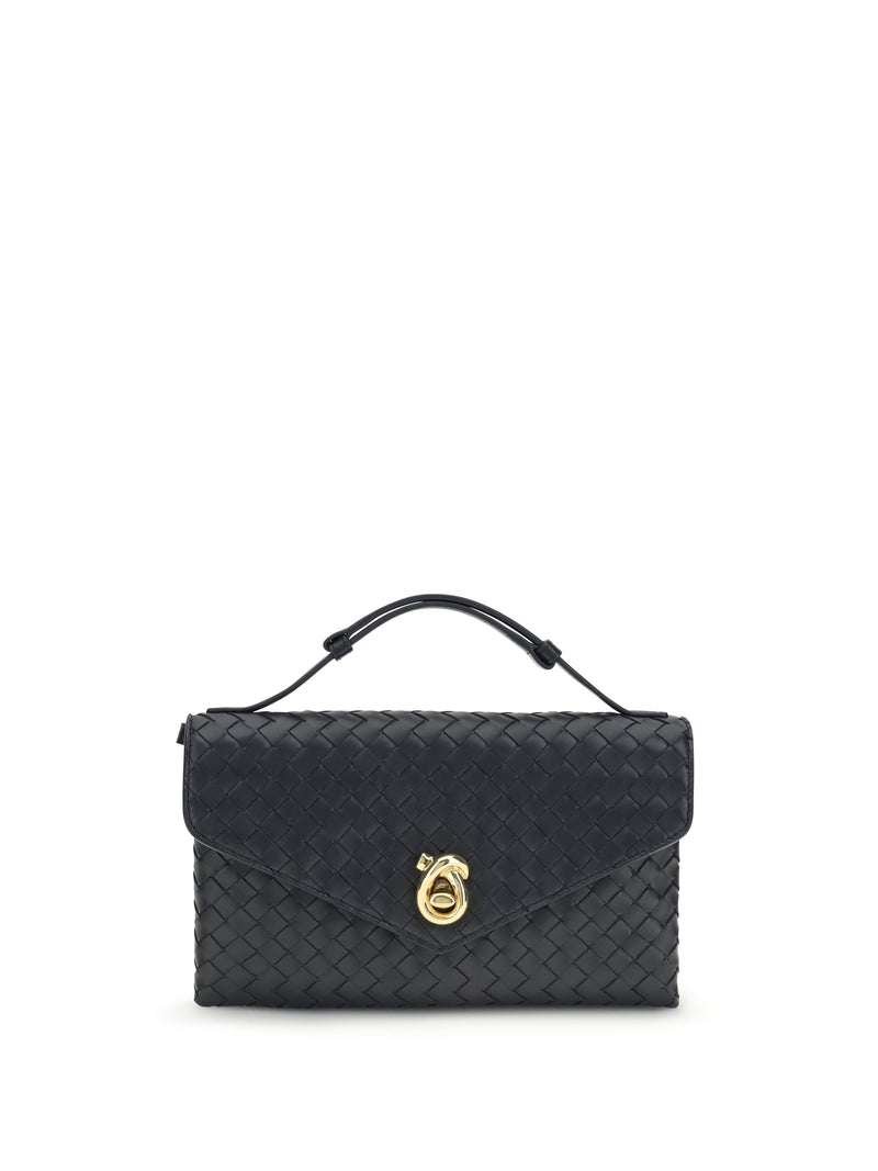 Bottega Veneta Bottega Veneta Knot Lock Shoulder Bag Midnight-Muse Brass - World Class Fashion