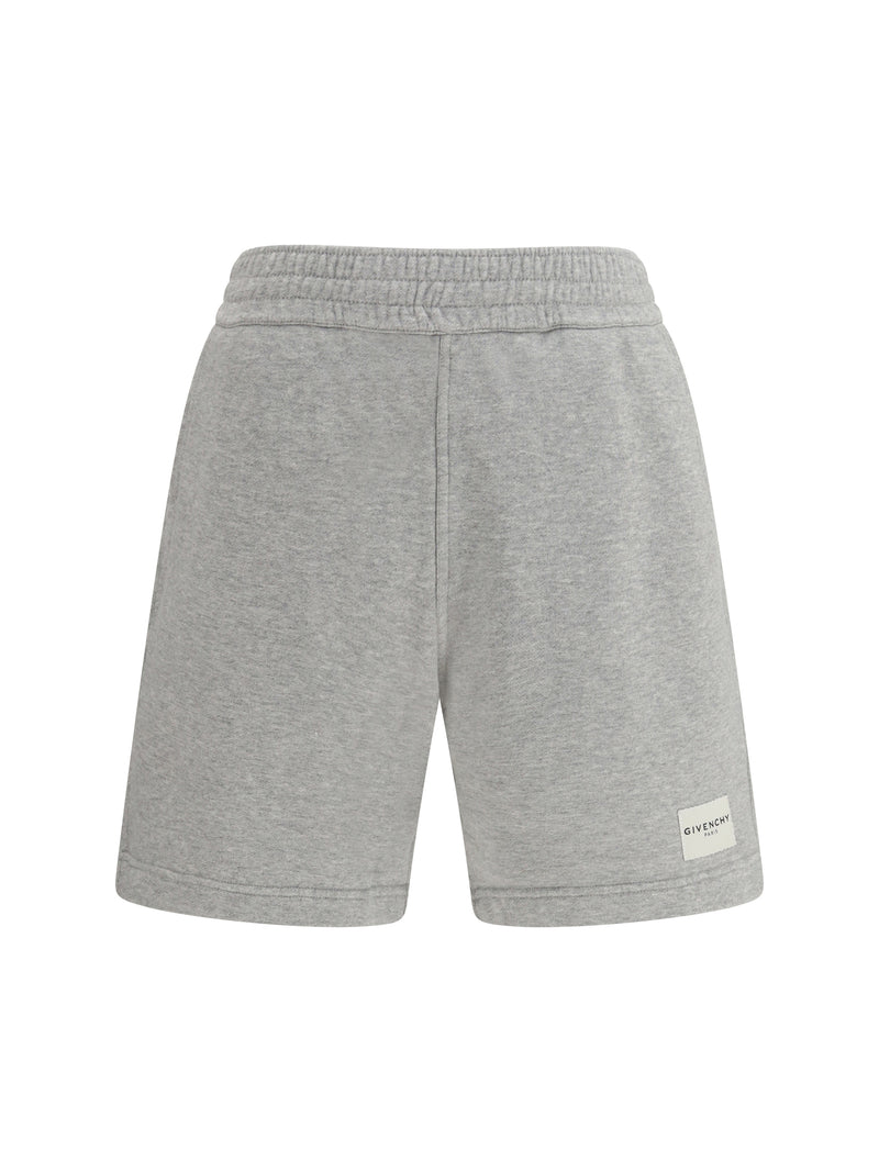 Givenchy Givenchy Cotton Sports Shorts Light Grey Melange - World Class Fashion