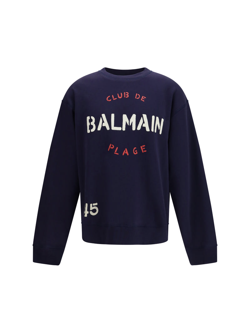 Balmain Balmain Club Print Sweatshirt SFR Marine/Multicolore - World Class Fashion