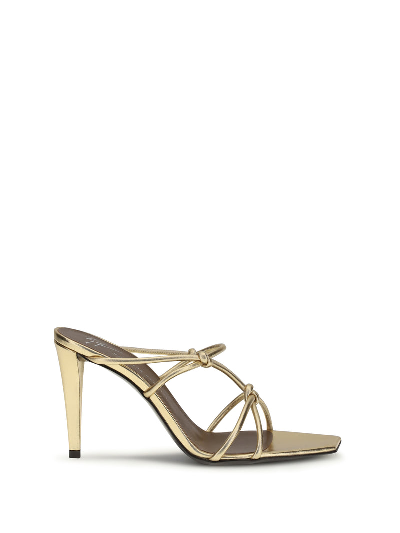 Giuseppe Zanotti Giuseppe Zanotti Gz Key Mule 90 Sandals Gold Women - World Class Fashion