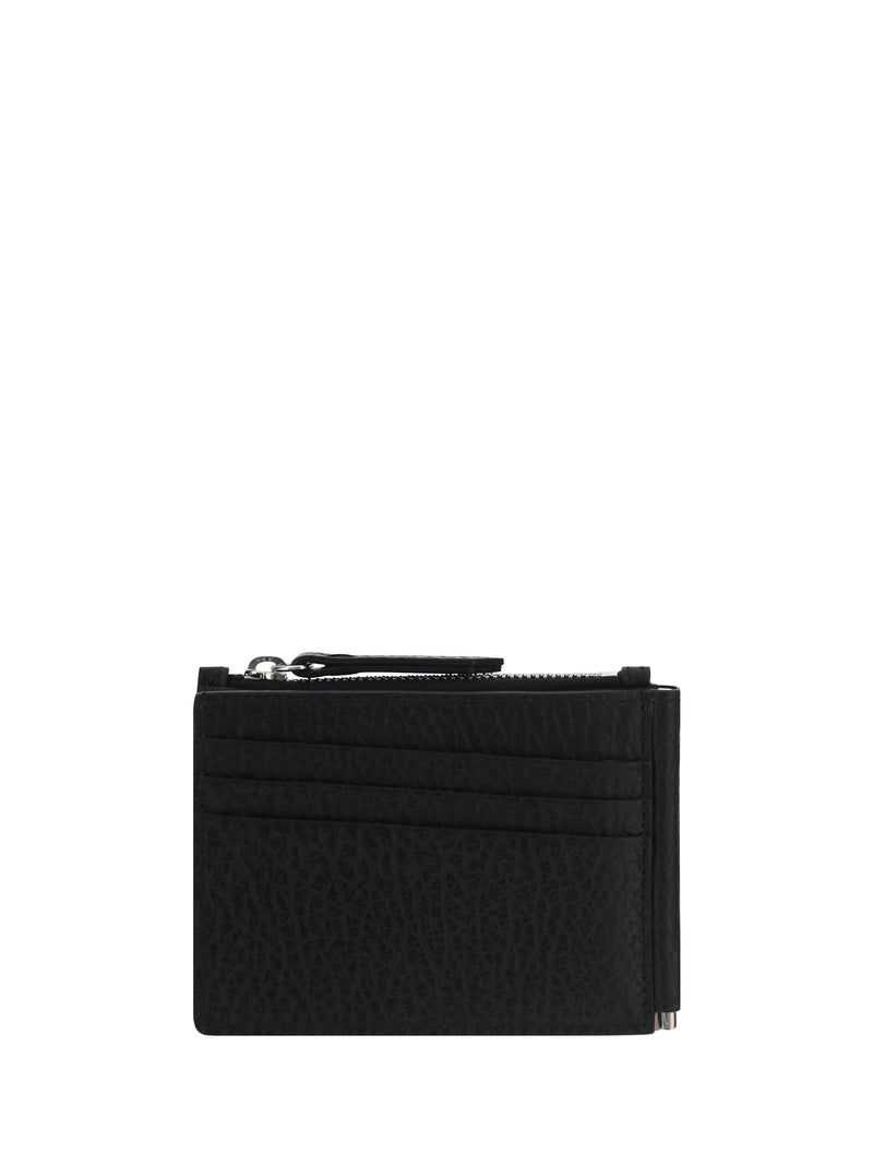 Margiela Margiela Grained Leather Card Holder Black - World Class Fashion
