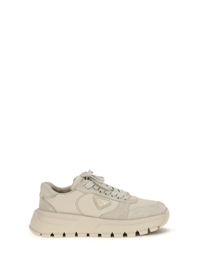 Prada Prada Suede and Re-Nylon Sneakers Deserto Women - World Class Fashion