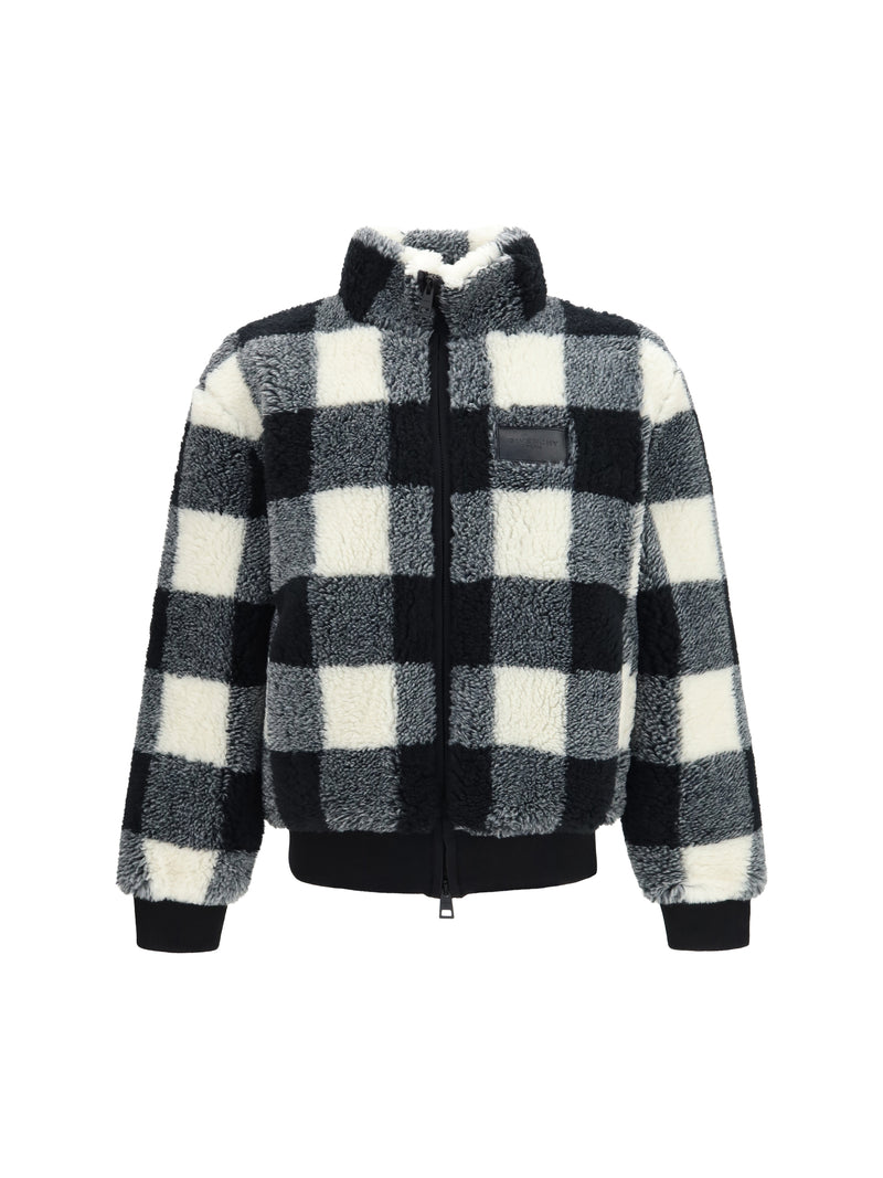Givenchy Givenchy Checked Wool-blend Teddy Jacket Black/White - World Class Fashion