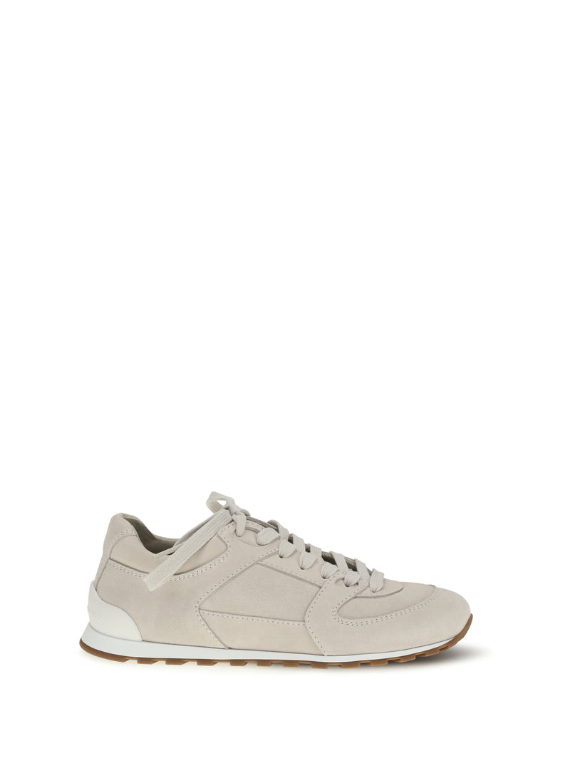 Brunello Cucinelli Brunello Cucinelli Suede Sneakers Avorio Women - World Class Fashion