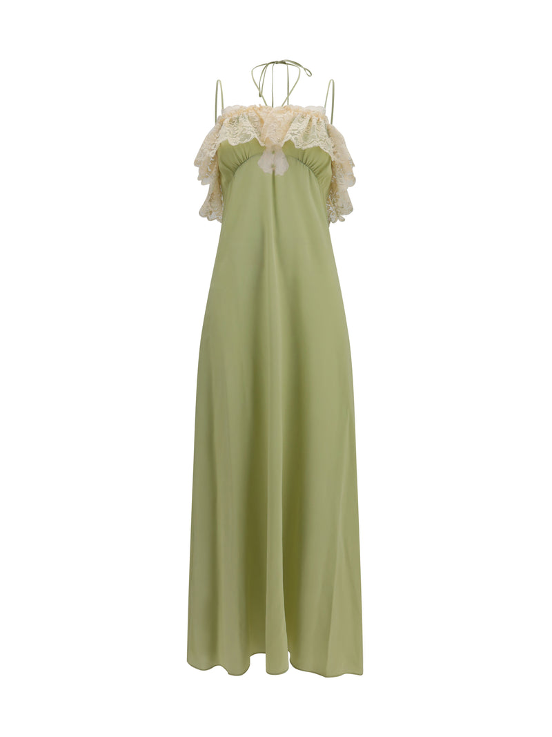 Chloe Chloé Silk Dress With Lace Details - World Class Fashion