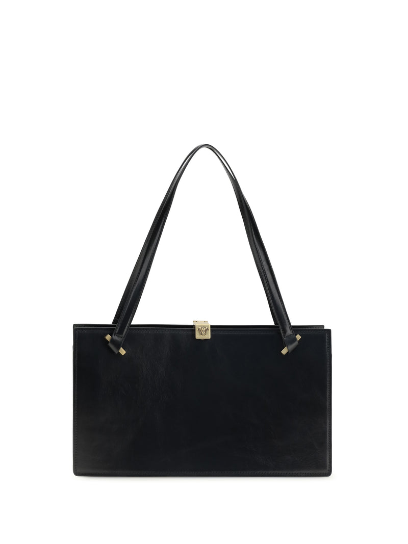 Versace Bolso de hombro Severine de Versace negro/dorado - World Class Fashion