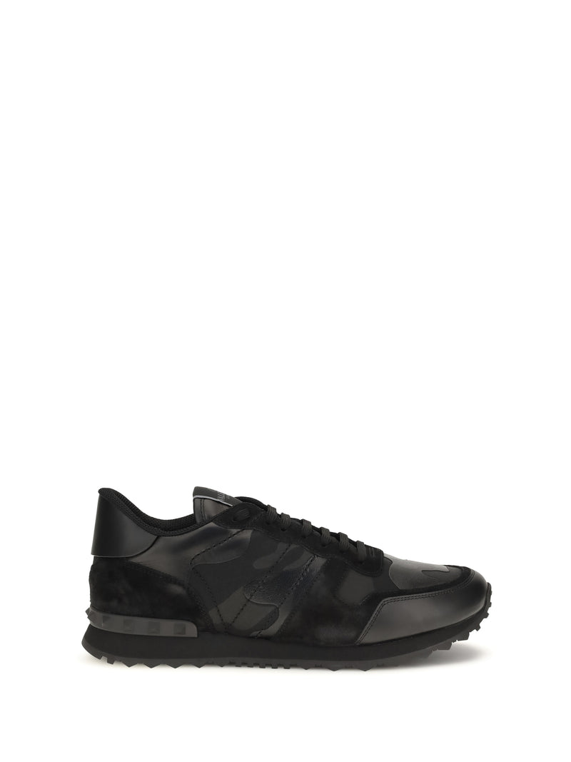 Valentino Garavani Valentino Garavani Rockrunner Camouflage Sneakers Nero - World Class Fashion