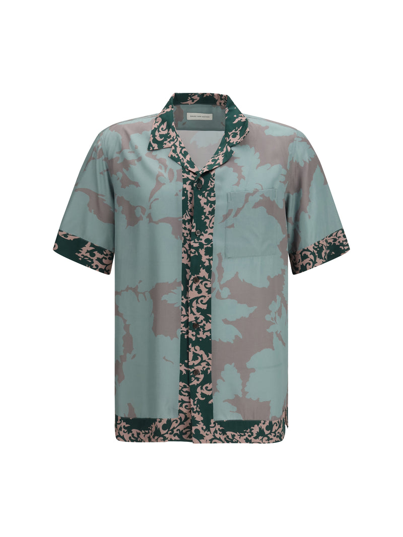 Dries Van Noten Dries Van Noten Carltone Short-sleeve Shirt Petrol - World Class Fashion