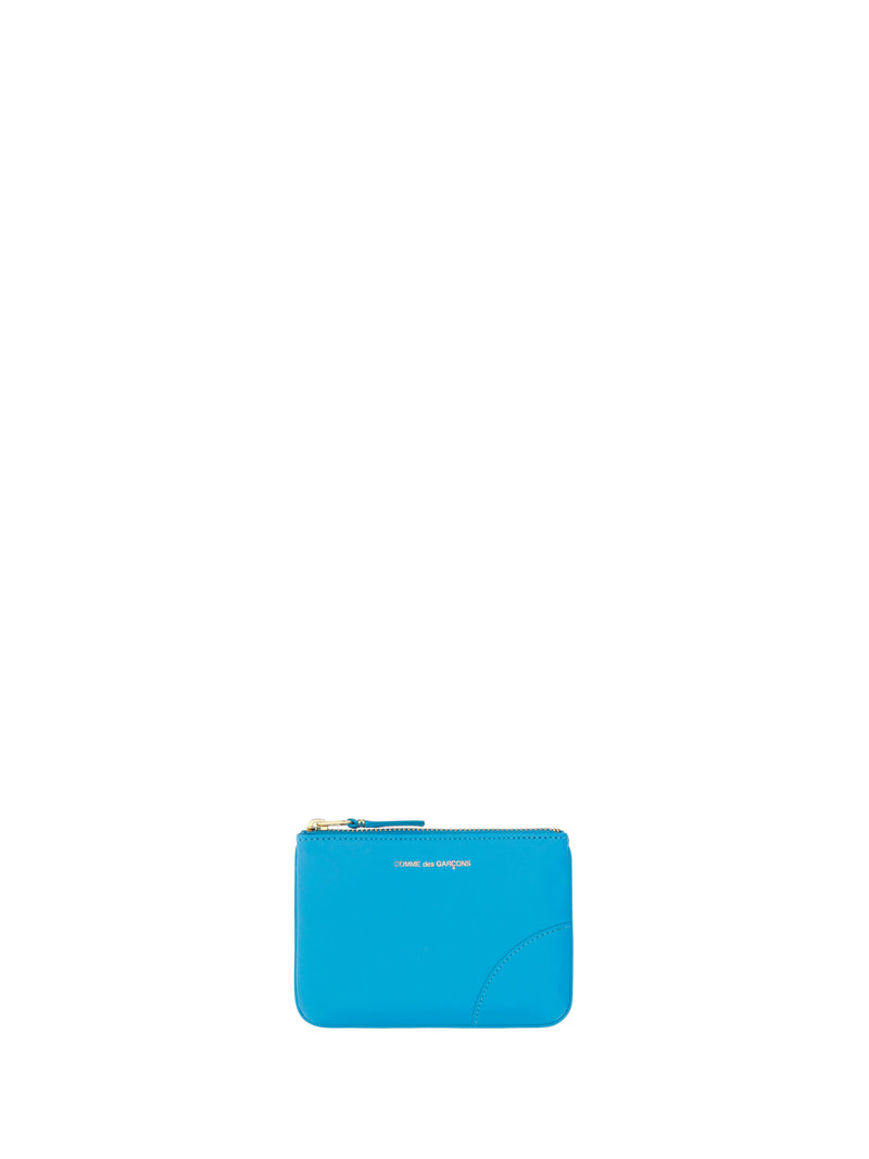 Comme Des Garçons Comme Des Garçons Leather Coin Purse Blue - World Class Fashion