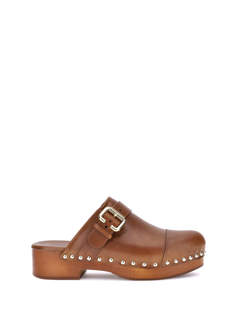 Chloe Chloé Jeannette Mules Jengibre Marrón - World Class Fashion