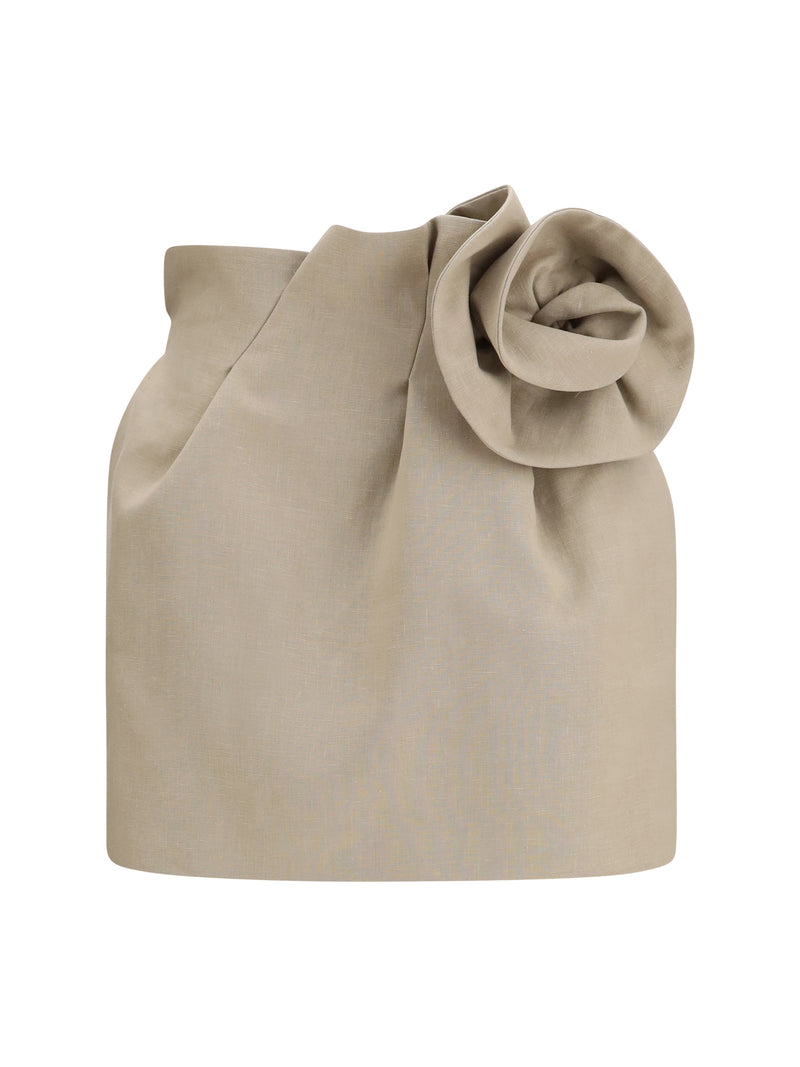 Magda Butrym Magda Butrym Linen Mini Skirt Beige Women - World Class Fashion