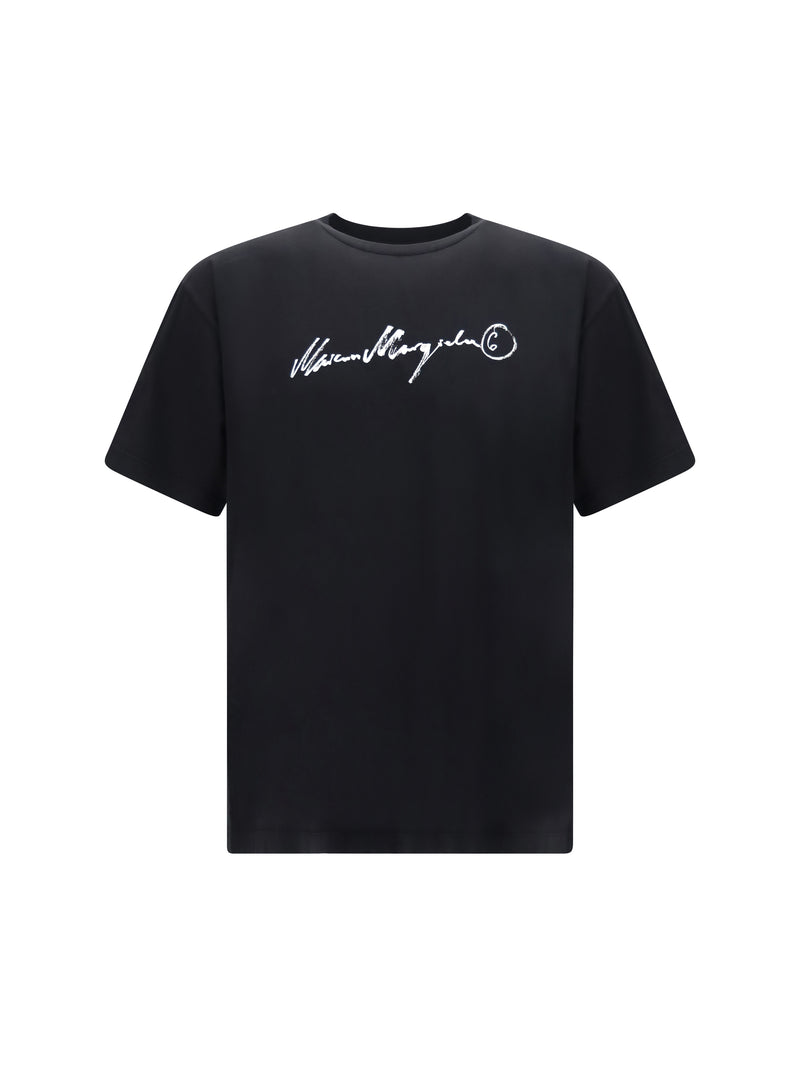 Mm6 Mm6 Overdye Jersey T-shirt Black Men - World Class Fashion