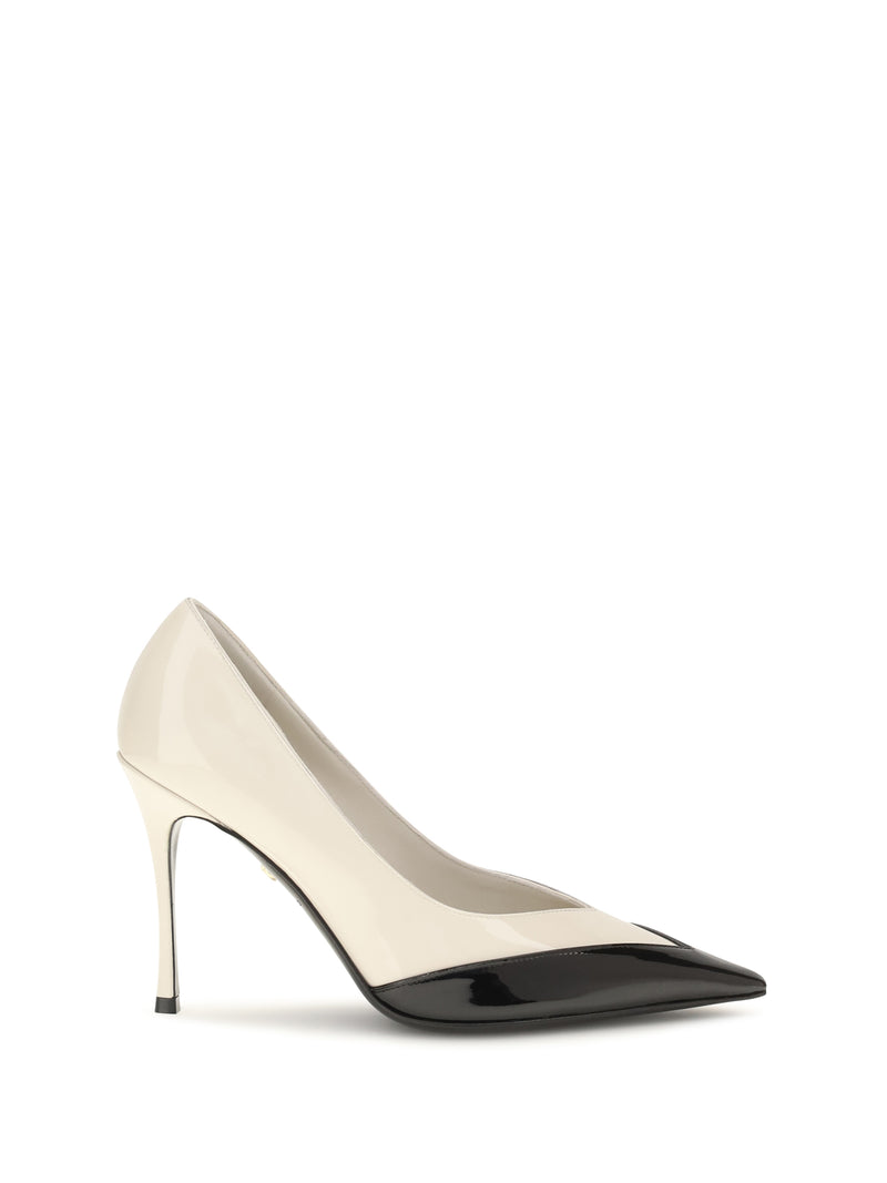 Ferragamo Ferragamo Two Tone Pumps Mascarpone - World Class Fashion