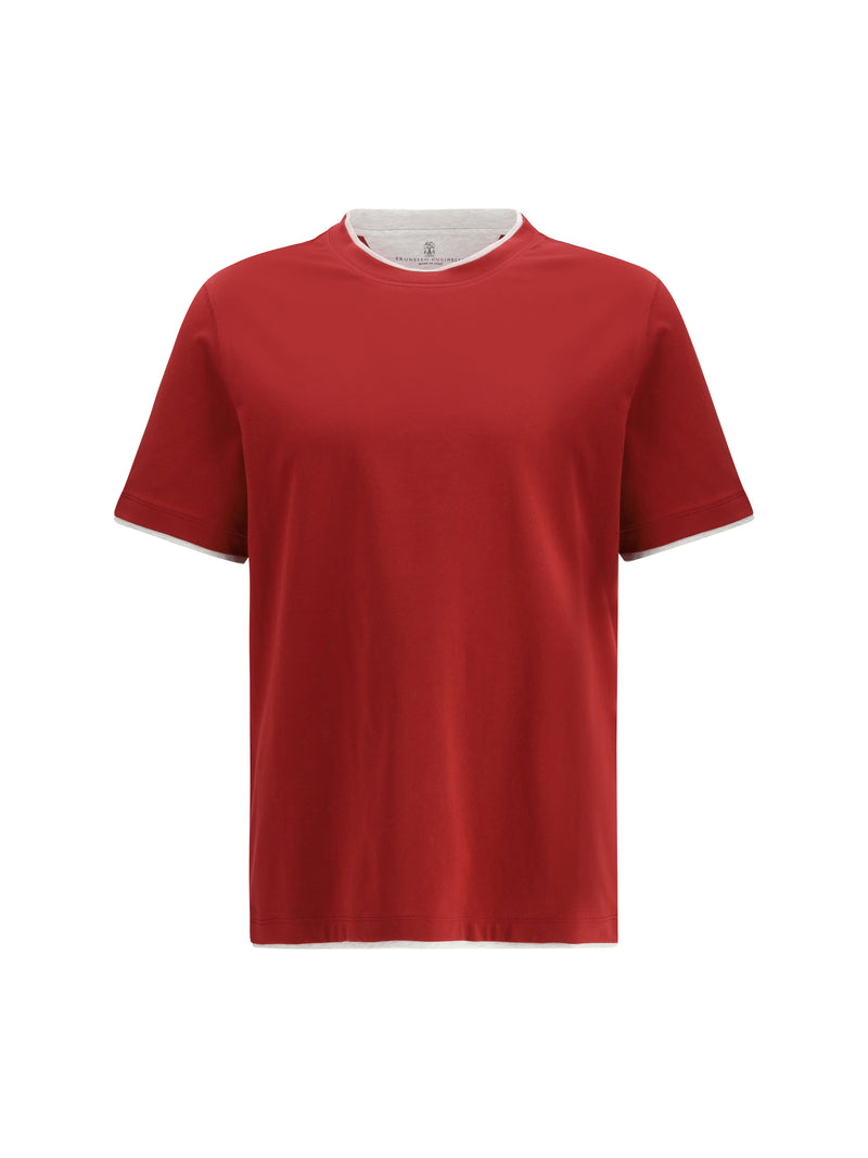 Brunello Cucinelli Brunello Cucinelli Cotton T-shirt Cherry Pearl Men - World Class Fashion