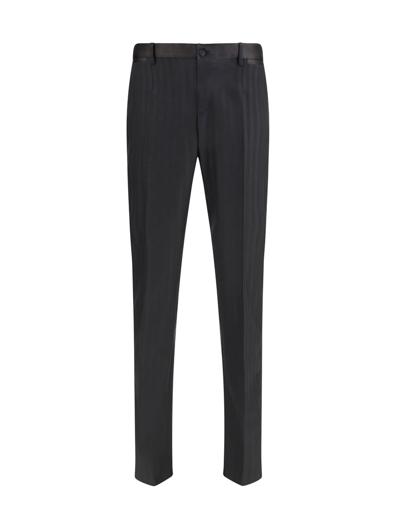 Dolce & Gabbana Dolce & Gabbana Striped Trousers Nero Men - World Class Fashion