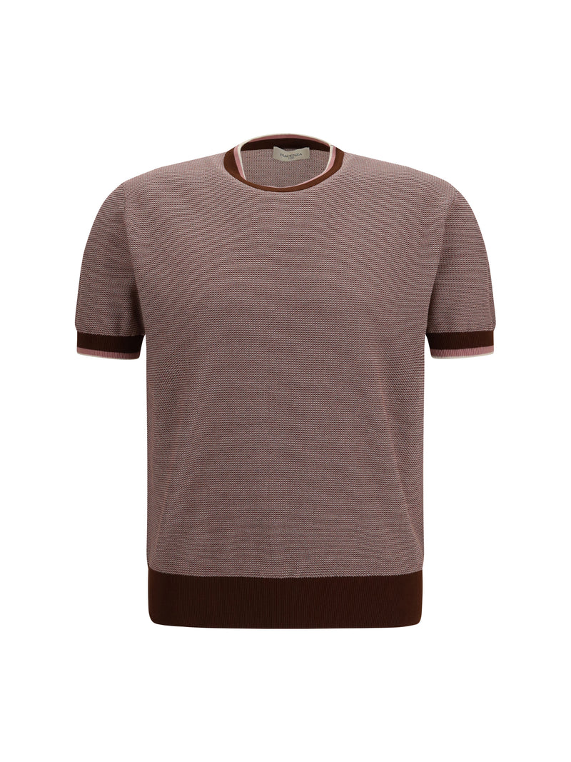 Piacenza Cashmere Piacenza Cashmere Cotton Polo Marrone Rosa - World Class Fashion
