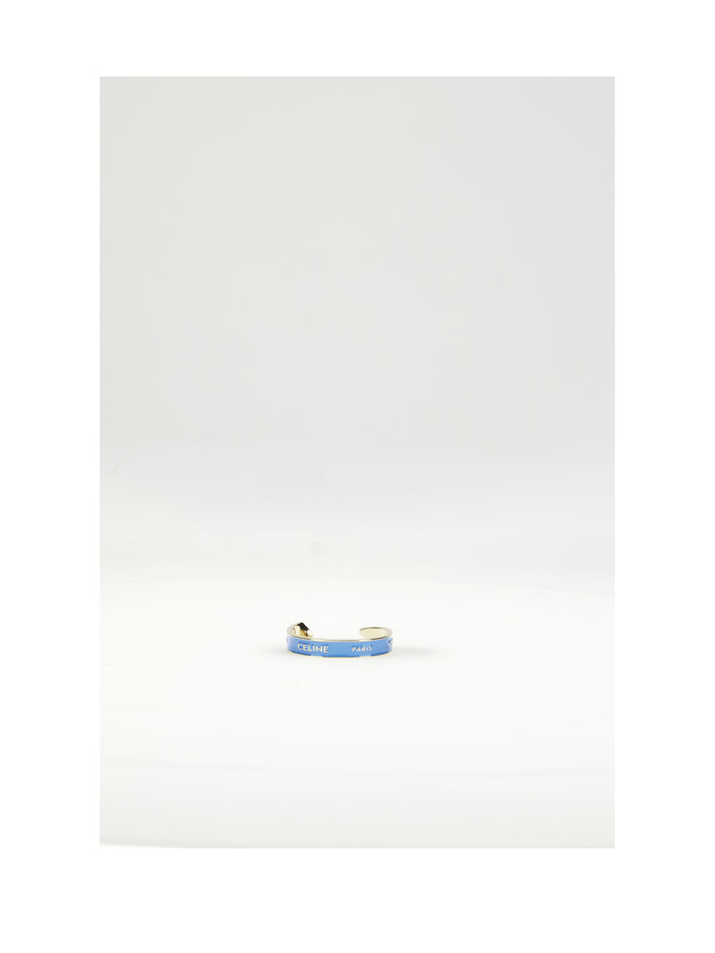 Celine Celine Small Cuff Sky Blue/Gold - World Class Fashion