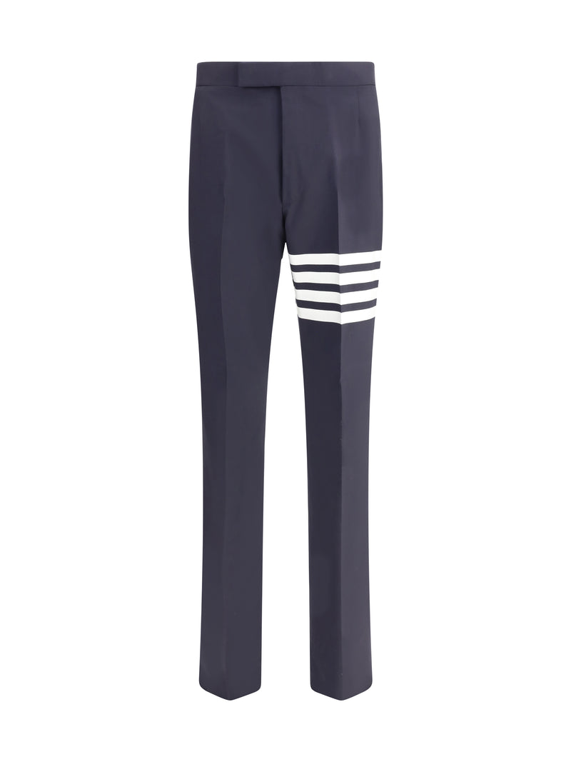 Thom Browne Thom Browne Wool Trousers Navy Men - World Class Fashion