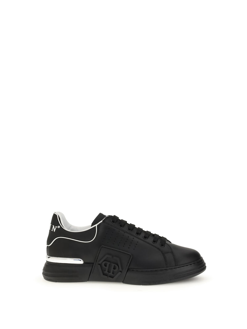 Philipp Plein Philipp Plein Low Top Hexagon Sneakers Black Men - World Class Fashion