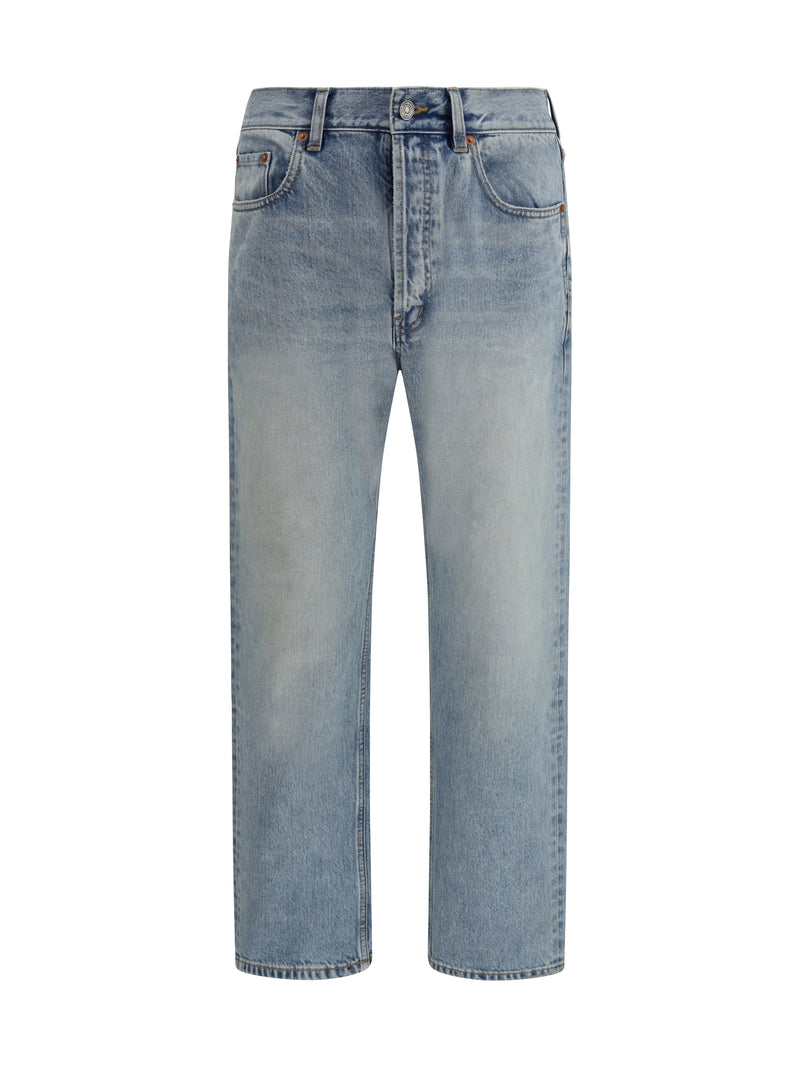 Saint Laurent Saint Laurent Cotton Denim Jeans Dark Purple Men - World Class Fashion