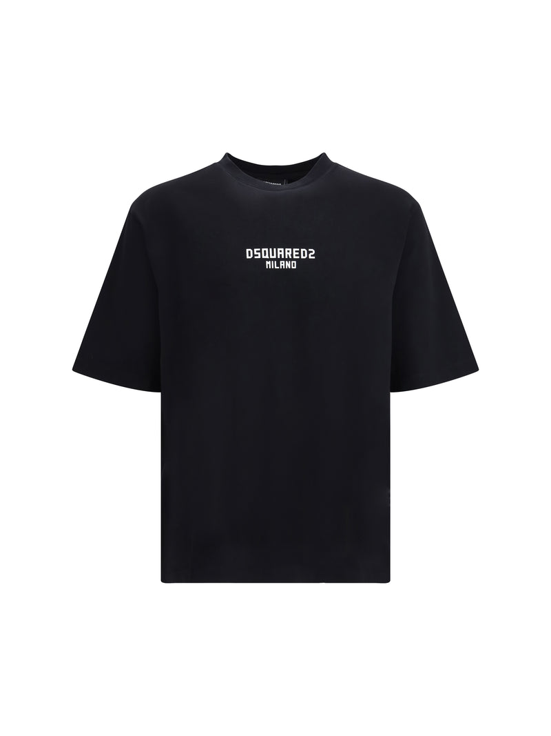 Dsquared2 Dsquared2 Milano Camiseta Negra Hombre - World Class Fashion