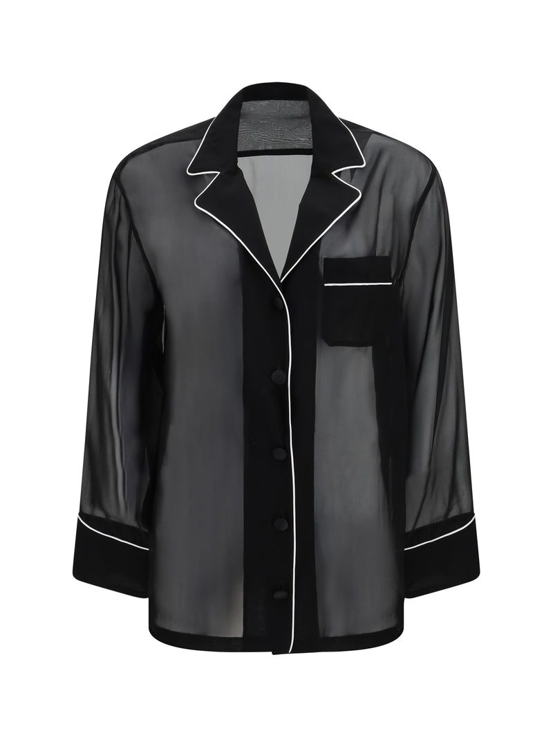 Dolce & Gabbana Dolce & Gabbana Chiffon Shirt Black Women - World Class Fashion