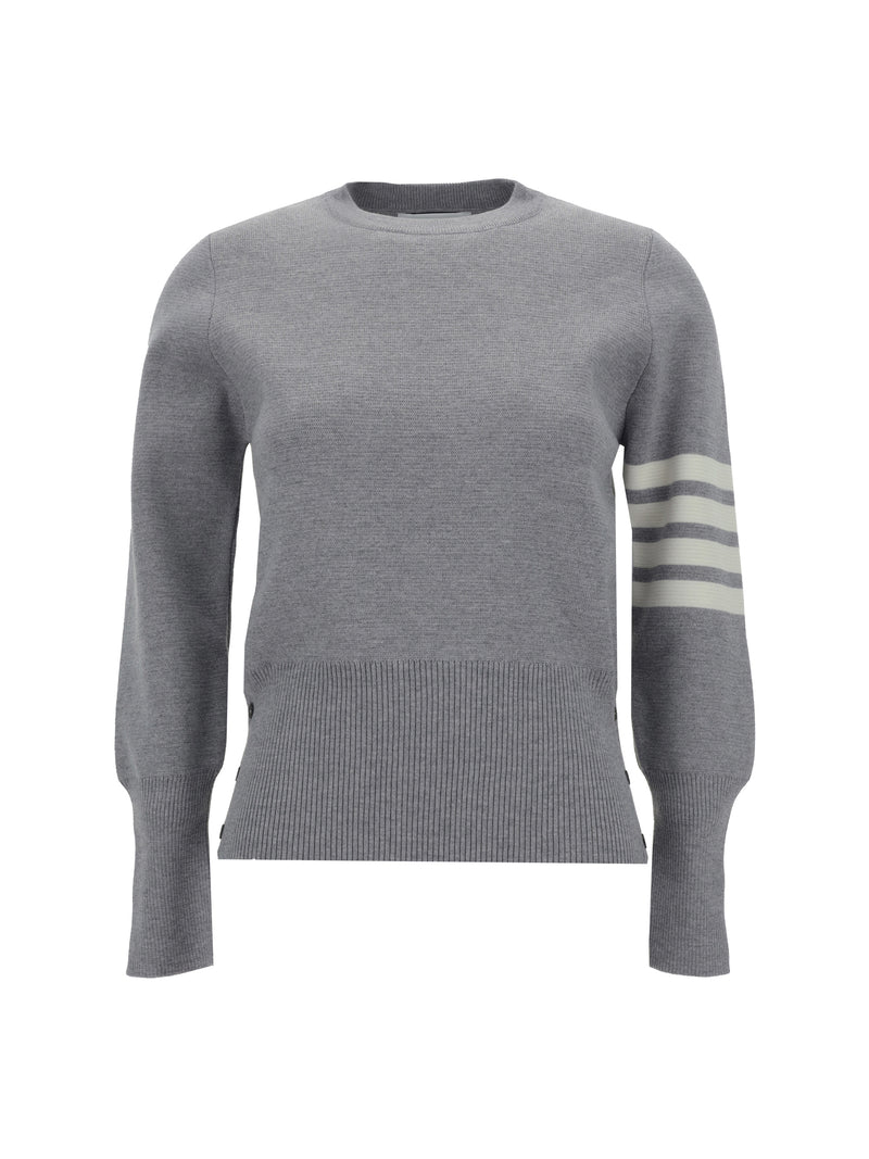 Thom Browne Thom Browne Jersey de lana virgen gris claro para mujer - World Class Fashion