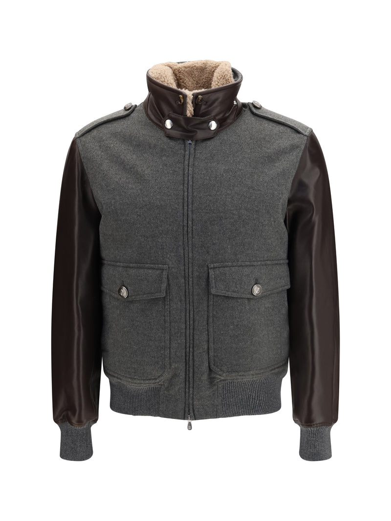 Brunello Cucinelli Brunello Cucinelli Cashmere Bomber Grey Men - World Class Fashion