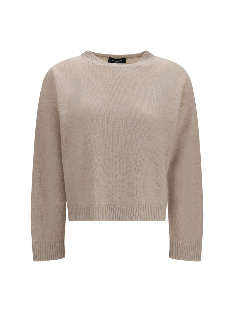 Fabiana Filippi Fabiana Filippi Cashmere Crewneck Sweater Beige Women - World Class Fashion