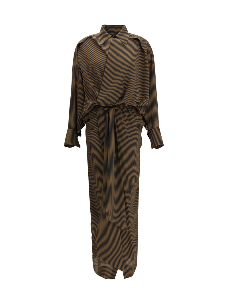 Petar Petrov Petar Petrov The Serenade Dress Brown/Black - World Class Fashion