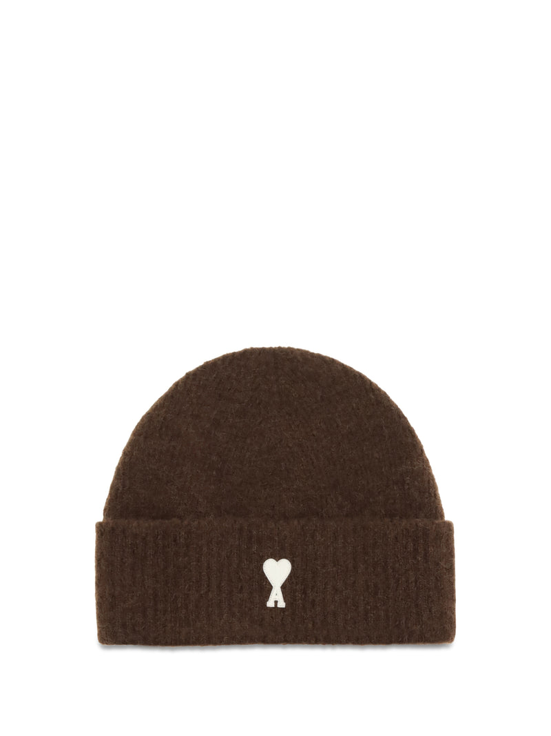 AMI Paris Ami Paris Ami De Coeur Wool Beanie - World Class Fashion