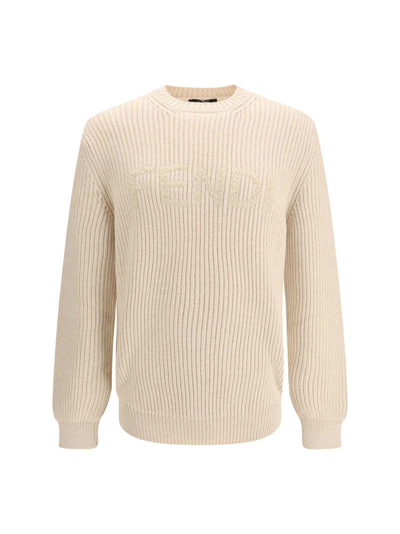Fendi Fendi Crew-neck Knit Warm Grey Men - World Class Fashion