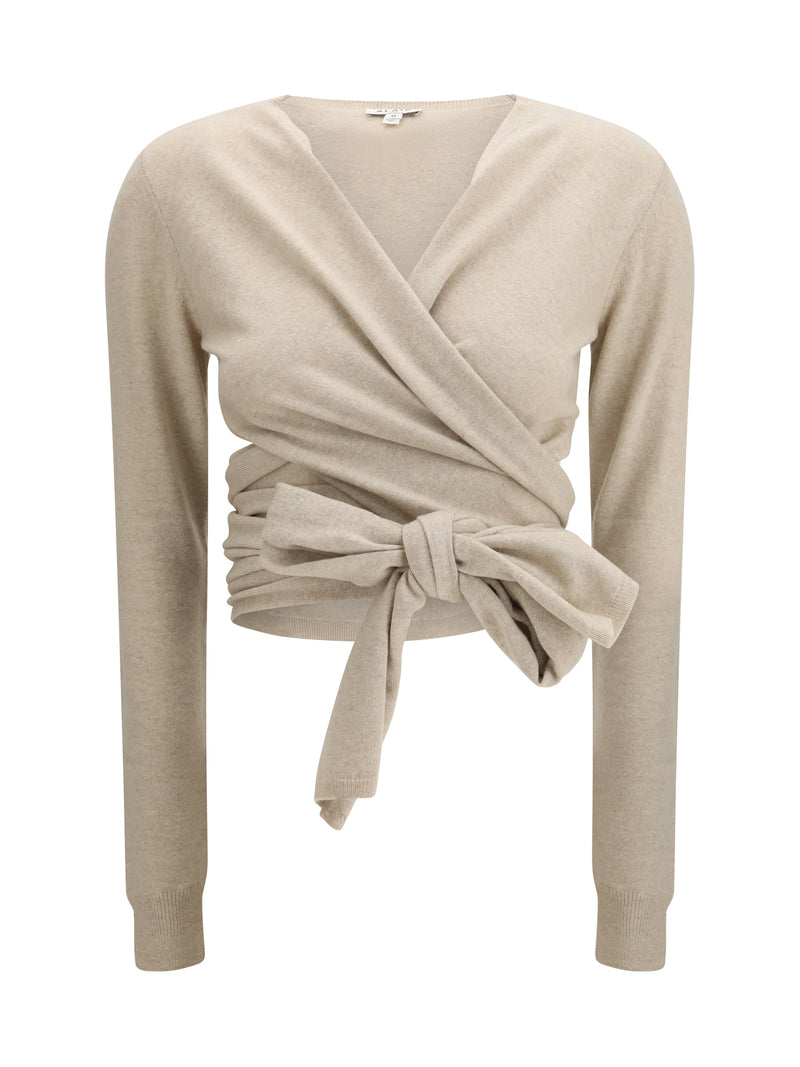 Alaia Alaïa Wrap Top Sable Women - World Class Fashion
