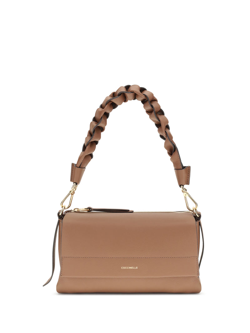 Coccinelle Coccinelle Boheme Shoulder Bag Cognac/Noir - World Class Fashion