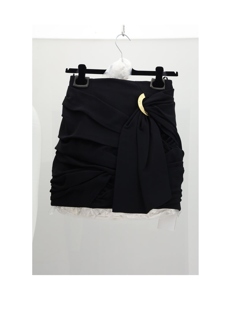 Celine Celine Draped Mini Skirt Black Women - World Class Fashion